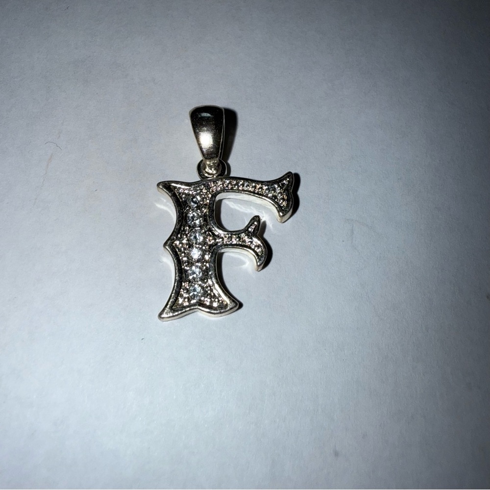 Montana Silversmiths Silver 'F' Pendant Necklace NWOT